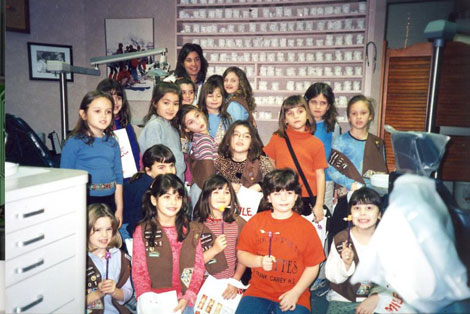 garden city brownie troop visits dr emma