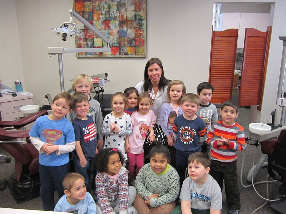 Community Involvement In Garden City Orthodontist Denise L Emma Teaching Nursery Kids About Dental Care Garden City